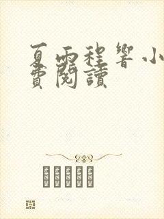 夏雨程响小说免费阅读