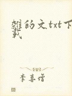 杂的文txt下载