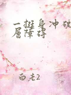 一挺身冲破了那层障碍