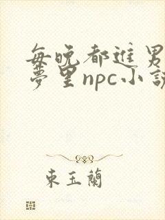 每晚都进男神的梦里npc小说