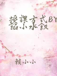 授课方式BY肉馅小水饺