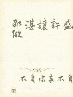 邵湛让许盛自己做