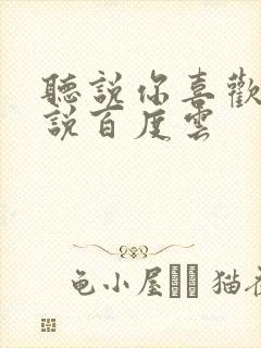 听说你喜欢我小说百度云