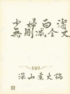 少 妇 白 洁无删减全文阅读