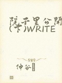 院子里公开惩戒(下)WRITE