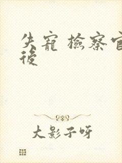 失宠 检察官皇后