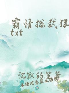 霸情总裁狠狠爱txt