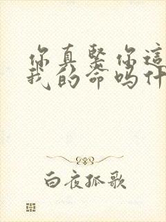 你真紧你这是要我的命吗什么意思