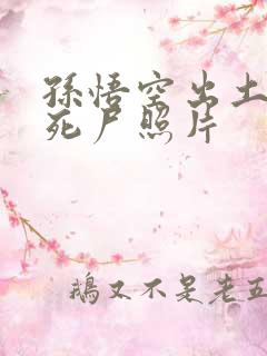 孙悟空出土后的死尸照片