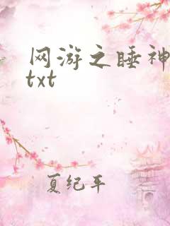 网游之睡神传说txt