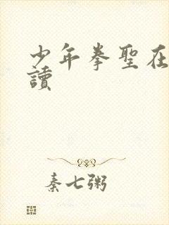 少年拳圣在线阅读