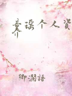 童瑶个人资料简介