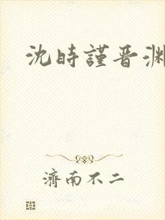 沈时谨晋渊小说