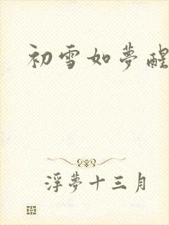 初雪如梦醒