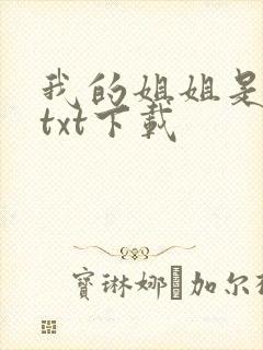 我的姐姐是美女txt下载