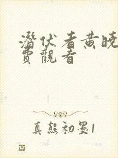 潜伏者黄晓明免费观看