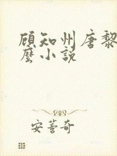 顾知州唐黎叫什么小说