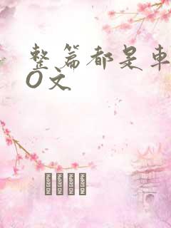 整篇都是车的PO文