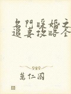 名门暖婚之权爷追妻攻略全文免费阅读