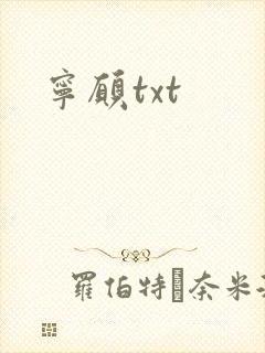 宁愿txt