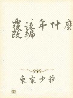 覆流年什么小说改编