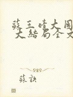 苏玉晴大团圆6 大结局全文