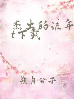 杰出的流年txt下载