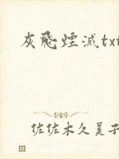 灰飞烟灭txt