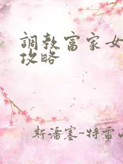 调教富家女游戏攻略