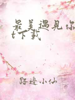 最美遇见你txt下载