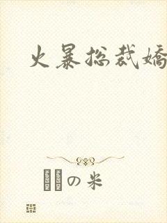 火暴总裁娇柔妻