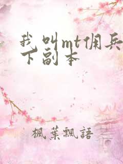 我叫mt佣兵天下副本