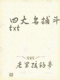 四大名捕斗将军txt