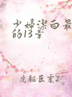 少妇洁白最刺激的13章
