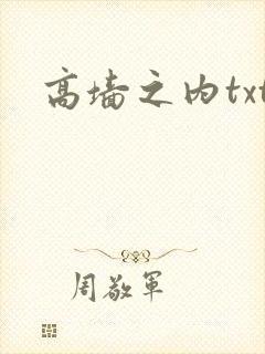 高墙之内txt