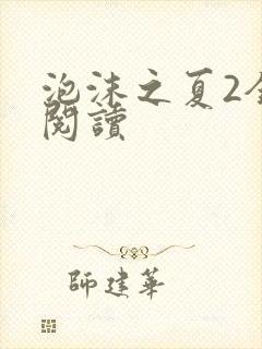 泡沫之夏2全文阅读