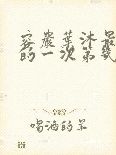 容岩叶沐最激烈的一次第几章