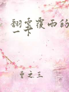 翻云覆雨的一上一下