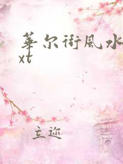 华尔街风水师txt