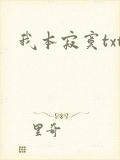 我本寂寞txt