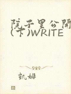 院子里公开惩戒(下)WRITE