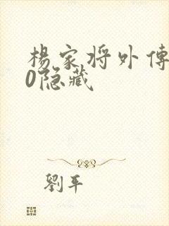 杨家将外传2.0隐藏