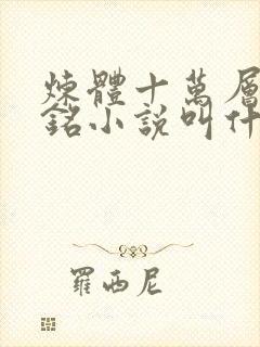 炼体十万层轩辕铭小说叫什么