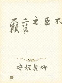 不二之臣不止是颗菜