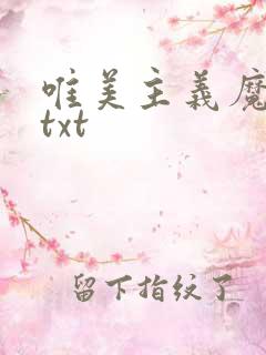 唯美主义魔法师txt