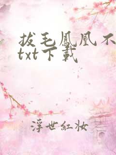 拔毛凤凰不如鸡txt下载