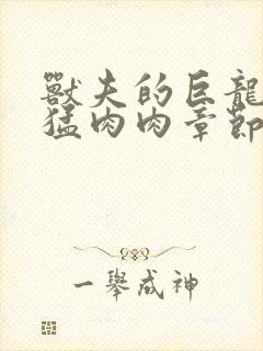 兽夫的巨龙太凶猛肉肉章节