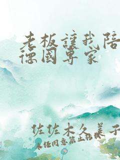 老板让我陪两个德国专家