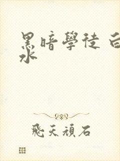 黑暗学徒 白开水