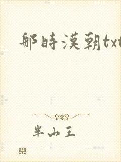 那时汉朝txt